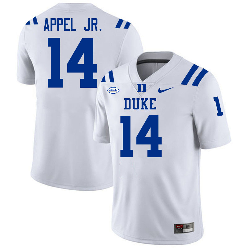 Duke Blue Devils #14 Michael Appel Jr. College Football Jersey Stitched-White